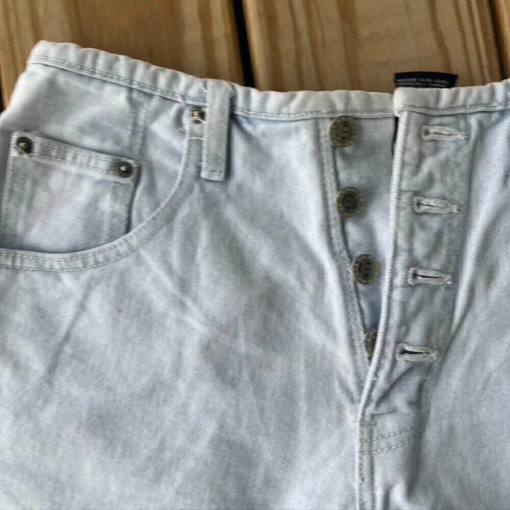 Vintage Route 66 High Waisted Button Fly Denim Shorts 9/10